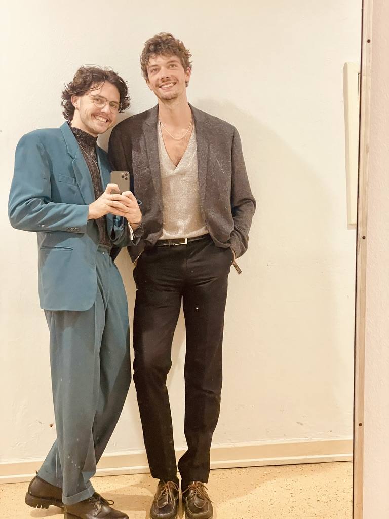 Mabou guitar duo in suits
